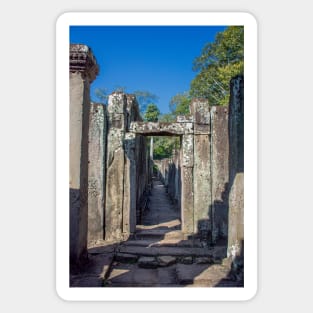 Passageway in Ruins, Bayon Temple Sticker